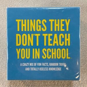 Things They Don’t Teach You In School Trivia Game NEW! Sealed!